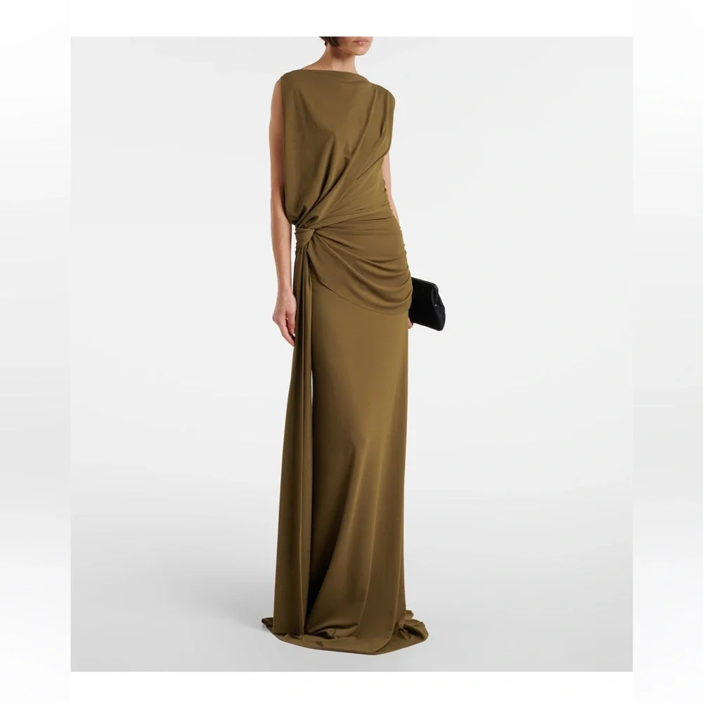 Alex Perry Dropped Crepe Jersey Gown - Picture 1 of 7